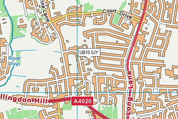 UB10 0JY map - OS VectorMap District (Ordnance Survey) UB10 0JY map - OS VectorMap District (Ordnance Survey)