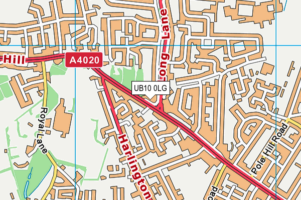 UB10 0LG map - OS VectorMap District (Ordnance Survey) UB10 0LG map - OS VectorMap District (Ordnance Survey)