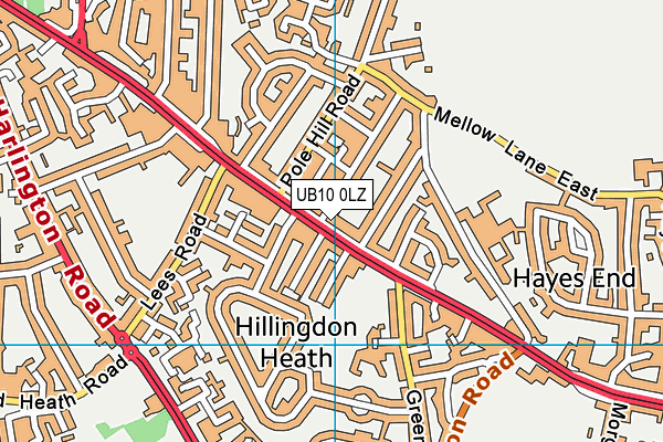 UB10 0LZ map - OS VectorMap District (Ordnance Survey) UB10 0LZ map - OS VectorMap District (Ordnance Survey)