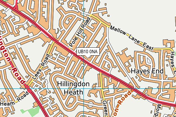 UB10 0NA map - OS VectorMap District (Ordnance Survey) UB10 0NA map - OS VectorMap District (Ordnance Survey)
