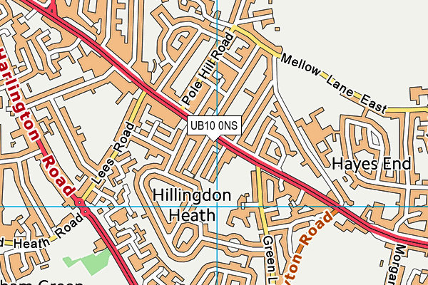 UB10 0NS map - OS VectorMap District (Ordnance Survey) UB10 0NS map - OS VectorMap District (Ordnance Survey)