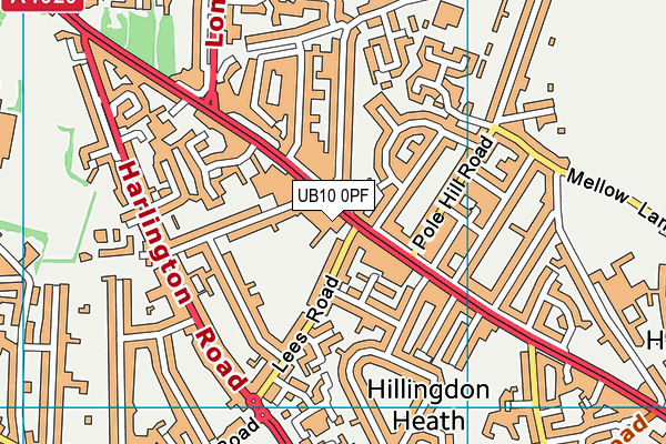 UB10 0PF map - OS VectorMap District (Ordnance Survey) UB10 0PF map - OS VectorMap District (Ordnance Survey)