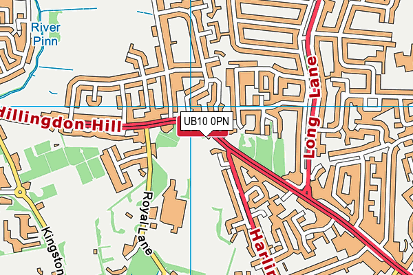 UB10 0PN map - OS VectorMap District (Ordnance Survey)