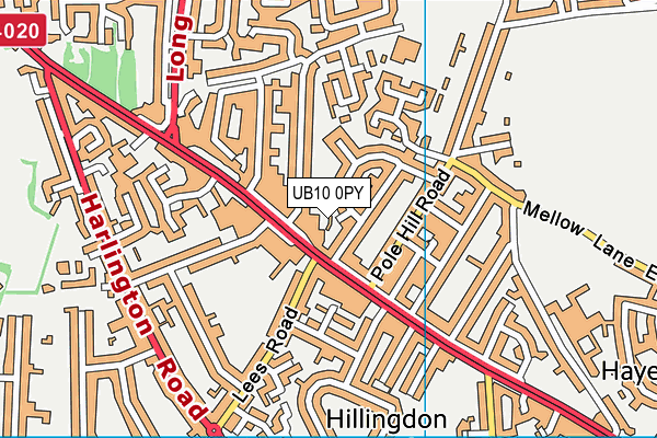 UB10 0PY map - OS VectorMap District (Ordnance Survey) UB10 0PY map - OS VectorMap District (Ordnance Survey)