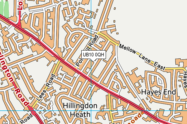 UB10 0QH map - OS VectorMap District (Ordnance Survey)
