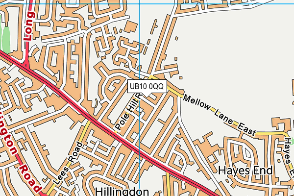 UB10 0QQ map - OS VectorMap District (Ordnance Survey)