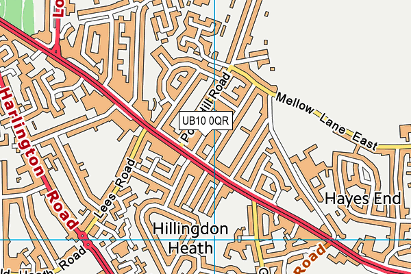 UB10 0QR map - OS VectorMap District (Ordnance Survey) UB10 0QR map - OS VectorMap District (Ordnance Survey)