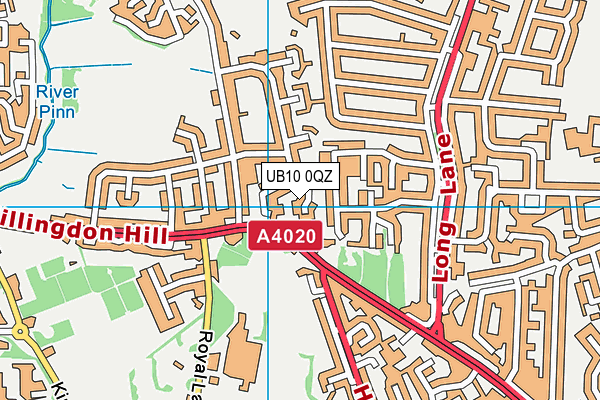 UB10 0QZ map - OS VectorMap District (Ordnance Survey) UB10 0QZ map - OS VectorMap District (Ordnance Survey)