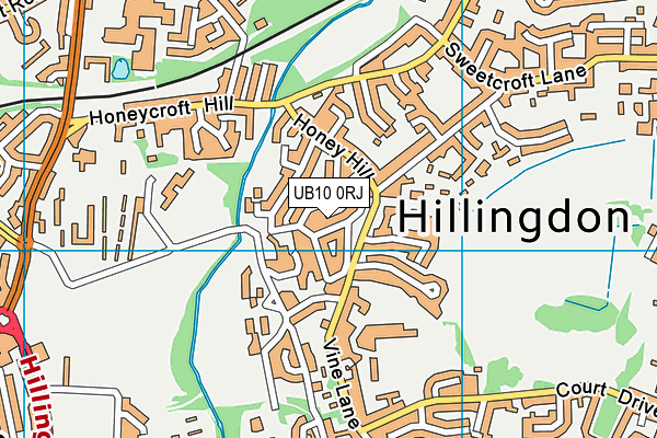 UB10 0RJ map - OS VectorMap District (Ordnance Survey) UB10 0RJ map - OS VectorMap District (Ordnance Survey)