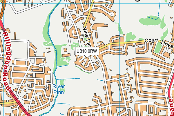 UB10 0RW map - OS VectorMap District (Ordnance Survey) UB10 0RW map - OS VectorMap District (Ordnance Survey)