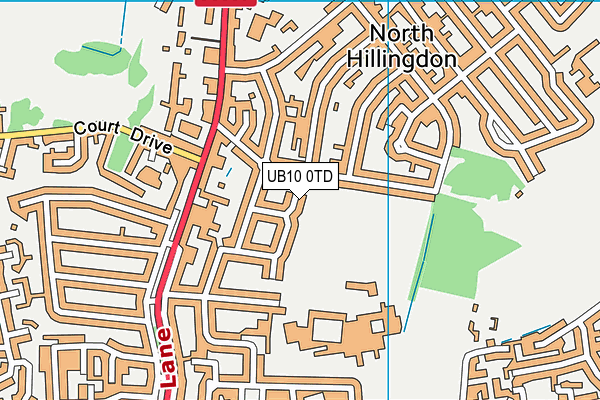 UB10 0TD map - OS VectorMap District (Ordnance Survey) UB10 0TD map - OS VectorMap District (Ordnance Survey)