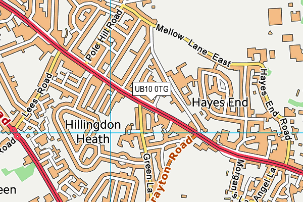 UB10 0TG map - OS VectorMap District (Ordnance Survey) UB10 0TG map - OS VectorMap District (Ordnance Survey)