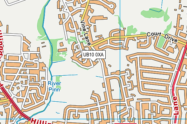 UB10 0XA map - OS VectorMap District (Ordnance Survey) UB10 0XA map - OS VectorMap District (Ordnance Survey)
