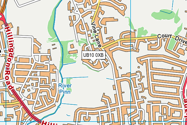 UB10 0XB map - OS VectorMap District (Ordnance Survey) UB10 0XB map - OS VectorMap District (Ordnance Survey)