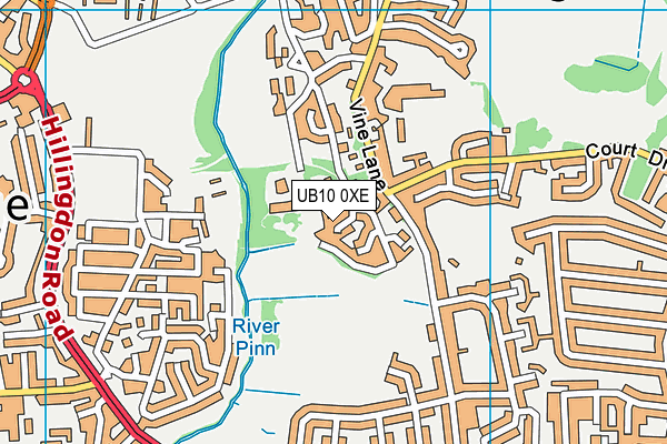 UB10 0XE map - OS VectorMap District (Ordnance Survey) UB10 0XE map - OS VectorMap District (Ordnance Survey)