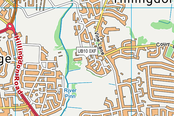 UB10 0XF map - OS VectorMap District (Ordnance Survey) UB10 0XF map - OS VectorMap District (Ordnance Survey)