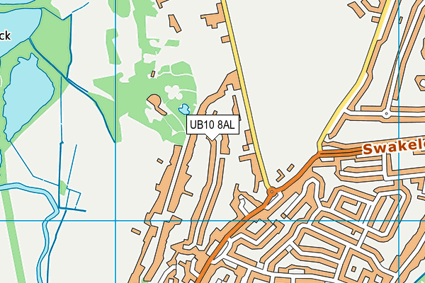 UB10 8AL map - OS VectorMap District (Ordnance Survey) UB10 8AL map - OS VectorMap District (Ordnance Survey)