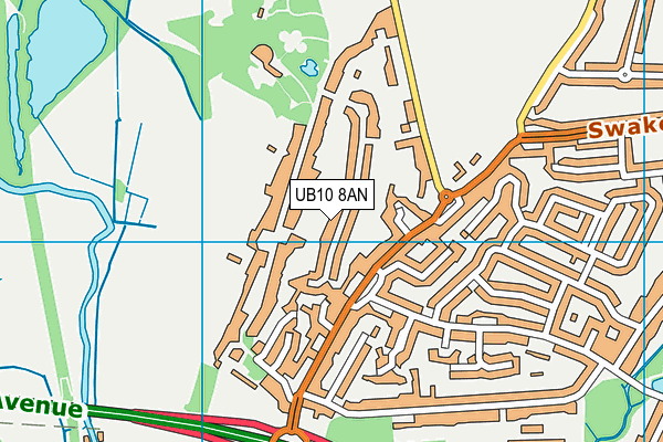 UB10 8AN map - OS VectorMap District (Ordnance Survey) UB10 8AN map - OS VectorMap District (Ordnance Survey)