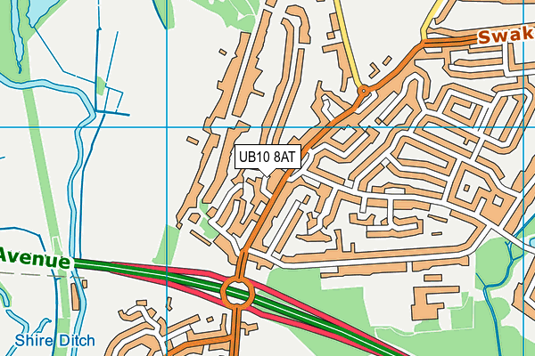 UB10 8AT map - OS VectorMap District (Ordnance Survey) UB10 8AT map - OS VectorMap District (Ordnance Survey)