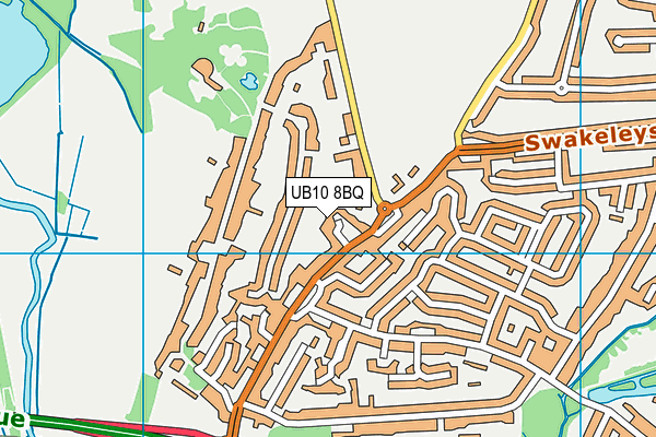 UB10 8BQ map - OS VectorMap District (Ordnance Survey) UB10 8BQ map - OS VectorMap District (Ordnance Survey)