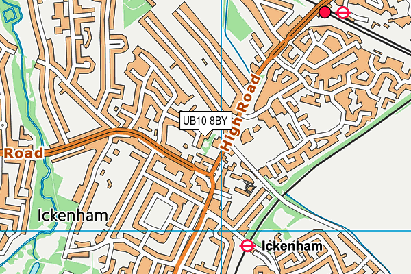 UB10 8BY map - OS VectorMap District (Ordnance Survey) UB10 8BY map - OS VectorMap District (Ordnance Survey)