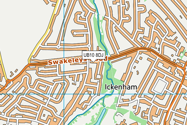 UB10 8DJ map - OS VectorMap District (Ordnance Survey) UB10 8DJ map - OS VectorMap District (Ordnance Survey)
