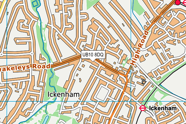 UB10 8DQ map - OS VectorMap District (Ordnance Survey) UB10 8DQ map - OS VectorMap District (Ordnance Survey)