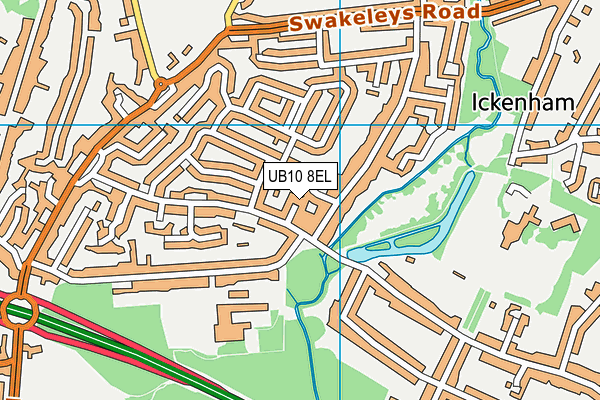 UB10 8EL map - OS VectorMap District (Ordnance Survey) UB10 8EL map - OS VectorMap District (Ordnance Survey)