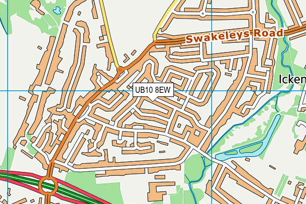 UB10 8EW map - OS VectorMap District (Ordnance Survey) UB10 8EW map - OS VectorMap District (Ordnance Survey)