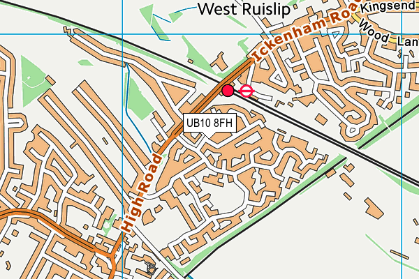 UB10 8FH map - OS VectorMap District (Ordnance Survey) UB10 8FH map - OS VectorMap District (Ordnance Survey)