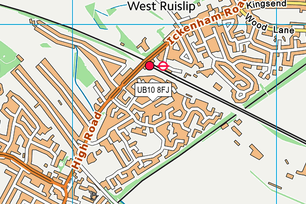 UB10 8FJ map - OS VectorMap District (Ordnance Survey) UB10 8FJ map - OS VectorMap District (Ordnance Survey)