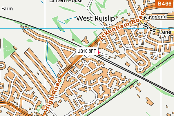 UB10 8FT map - OS VectorMap District (Ordnance Survey) UB10 8FT map - OS VectorMap District (Ordnance Survey)