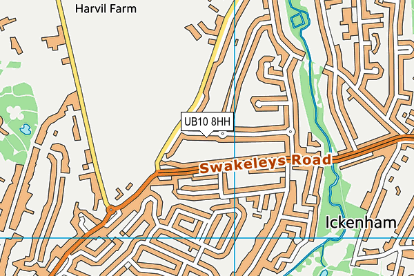 UB10 8HH map - OS VectorMap District (Ordnance Survey) UB10 8HH map - OS VectorMap District (Ordnance Survey)