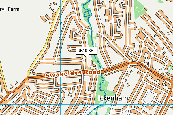 UB10 8HJ map - OS VectorMap District (Ordnance Survey) UB10 8HJ map - OS VectorMap District (Ordnance Survey)