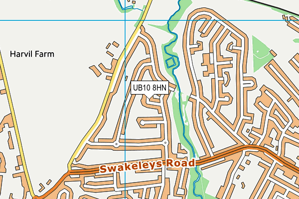 UB10 8HN map - OS VectorMap District (Ordnance Survey) UB10 8HN map - OS VectorMap District (Ordnance Survey)