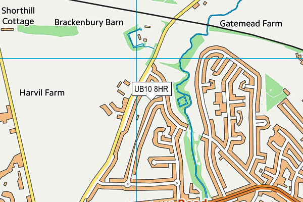 UB10 8HR map - OS VectorMap District (Ordnance Survey) UB10 8HR map - OS VectorMap District (Ordnance Survey)