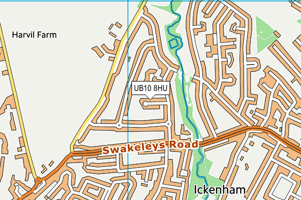 UB10 8HU map - OS VectorMap District (Ordnance Survey) UB10 8HU map - OS VectorMap District (Ordnance Survey)
