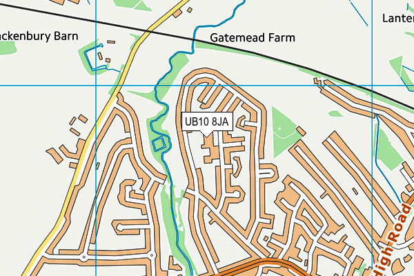 UB10 8JA map - OS VectorMap District (Ordnance Survey) UB10 8JA map - OS VectorMap District (Ordnance Survey)