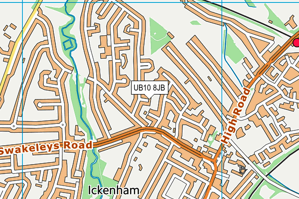 UB10 8JB map - OS VectorMap District (Ordnance Survey) UB10 8JB map - OS VectorMap District (Ordnance Survey)