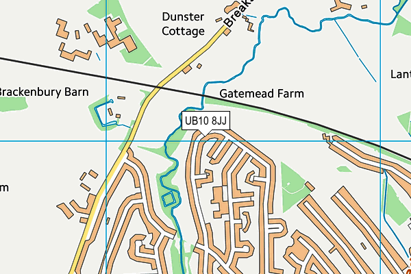 UB10 8JJ map - OS VectorMap District (Ordnance Survey) UB10 8JJ map - OS VectorMap District (Ordnance Survey)