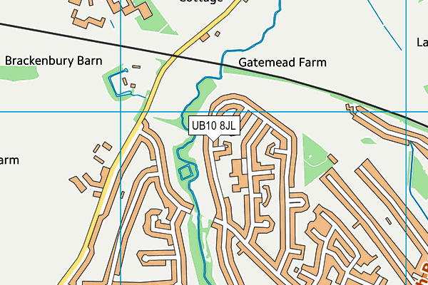 UB10 8JL map - OS VectorMap District (Ordnance Survey)