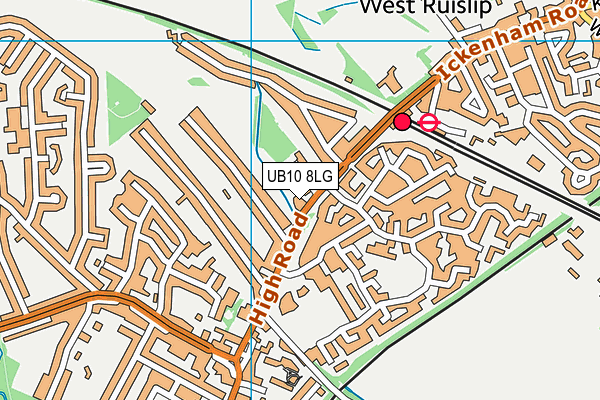 UB10 8LG map - OS VectorMap District (Ordnance Survey) UB10 8LG map - OS VectorMap District (Ordnance Survey)