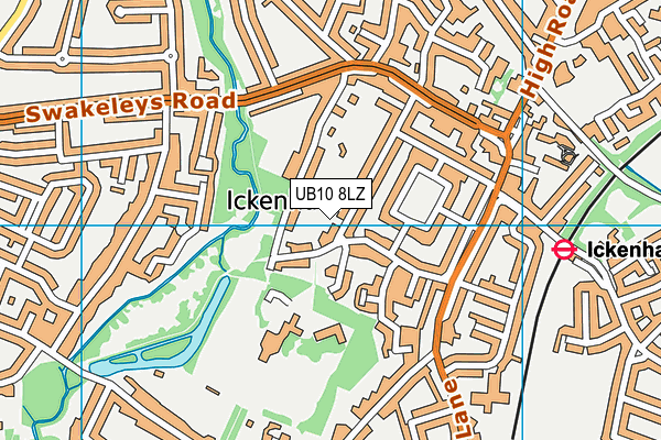 UB10 8LZ map - OS VectorMap District (Ordnance Survey) UB10 8LZ map - OS VectorMap District (Ordnance Survey)
