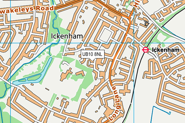 UB10 8NL map - OS VectorMap District (Ordnance Survey) UB10 8NL map - OS VectorMap District (Ordnance Survey)