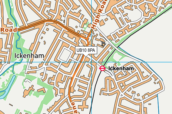 UB10 8PA map - OS VectorMap District (Ordnance Survey) UB10 8PA map - OS VectorMap District (Ordnance Survey)