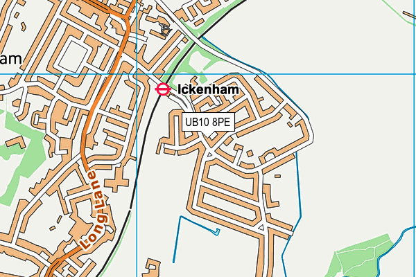 UB10 8PE map - OS VectorMap District (Ordnance Survey) UB10 8PE map - OS VectorMap District (Ordnance Survey)