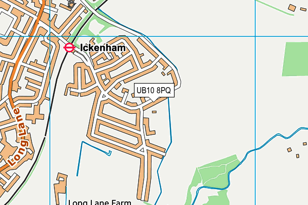 UB10 8PQ map - OS VectorMap District (Ordnance Survey) UB10 8PQ map - OS VectorMap District (Ordnance Survey)