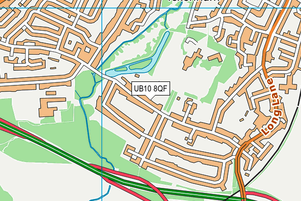 UB10 8QF map - OS VectorMap District (Ordnance Survey) UB10 8QF map - OS VectorMap District (Ordnance Survey)