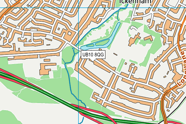 UB10 8QG map - OS VectorMap District (Ordnance Survey) UB10 8QG map - OS VectorMap District (Ordnance Survey)