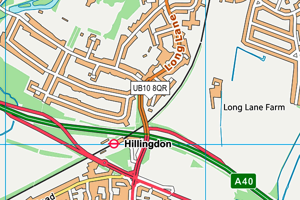 UB10 8QR map - OS VectorMap District (Ordnance Survey)